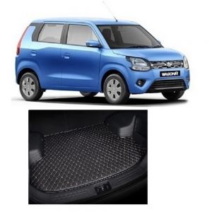 Trunk/Boot/Dicky PU Leatherette Mat for Wagon R - black